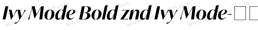 Ivy Mode Bold znd Ivy Mode字体转换